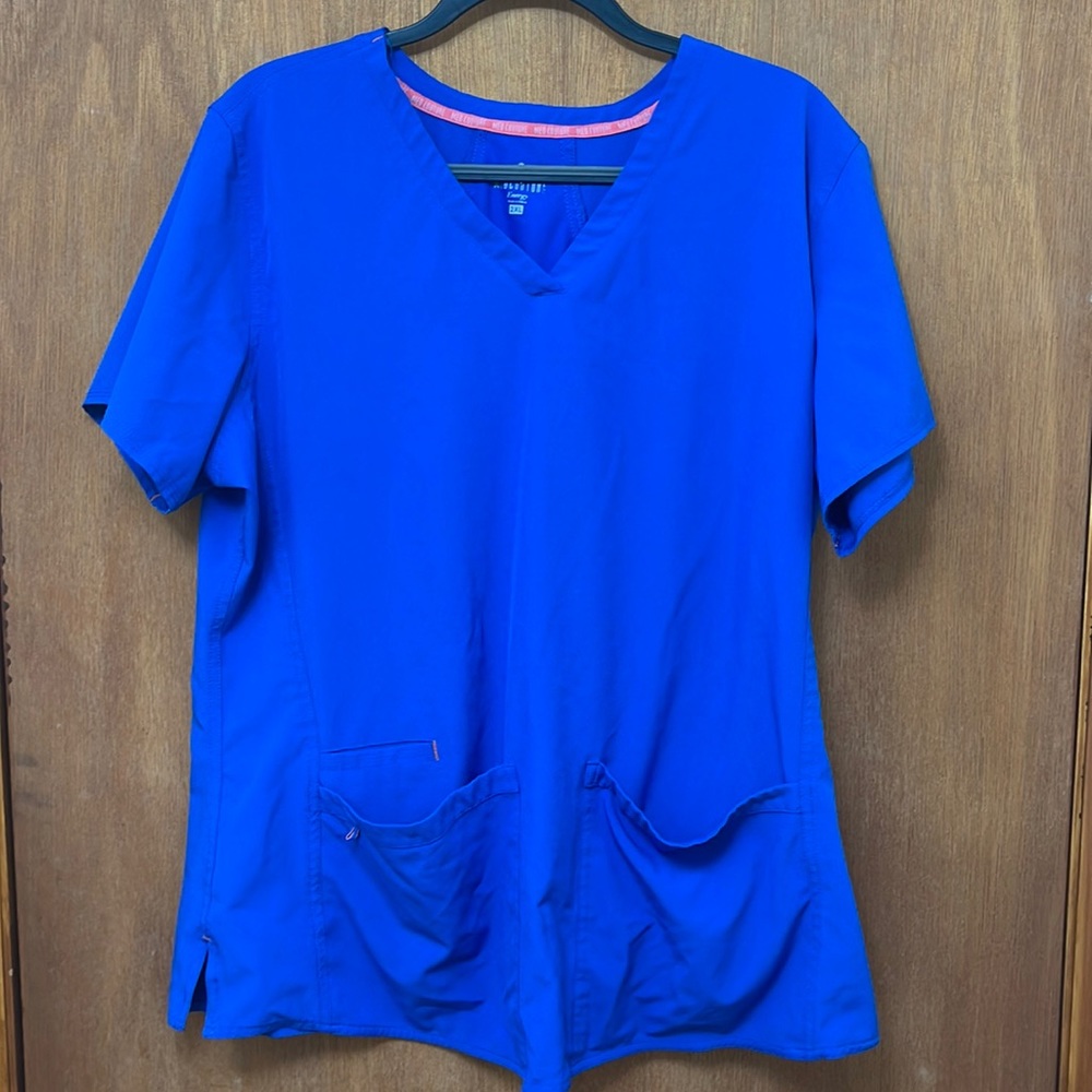Med Couture Royal blue scrub top